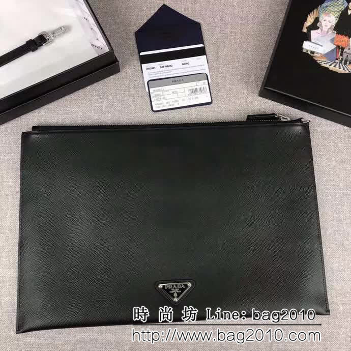 PRADA普拉達 2018最新漫畫印象系列 專櫃最新款 限量版男士手包 2NG001 DD1081